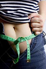 Fat woman belly