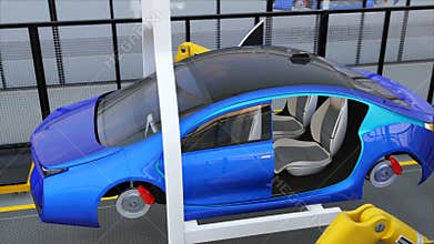 Electric vehicles doors assembly line