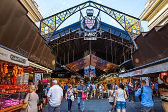 La Boqueria Market in Barcelona, Spain