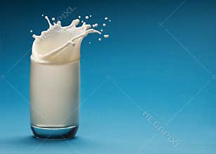Splash of milk from the glass