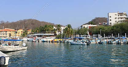Huatulco Mexico city boat marina resorts 4K