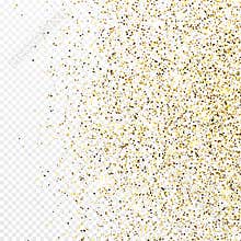 Gold glitter celebratory confetti background