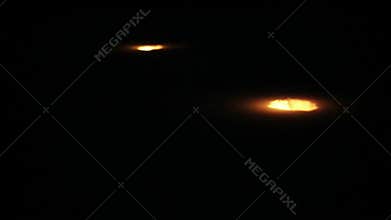 Lights fading in the darkness