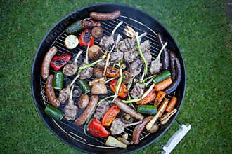 Meat Lamb Sausages Barbecue Grill Food BBQ