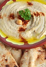 Hummus bi tahini vertical