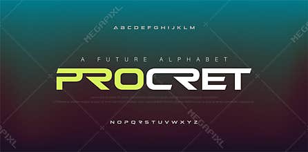 Abstract digital modern alphabet fonts. Typography technology electronic, sport, music, future creative font. vector illustration