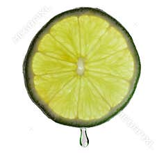 Slice and drop of a lemon