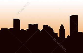 A Panorama of Baltimore's skyline