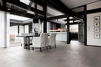 Modern house, living-room