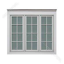 White windows isolated on white background