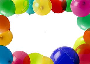 Party balloons in a frame