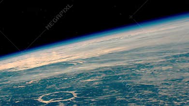 Stream of asteroids flying to Earth, space danger