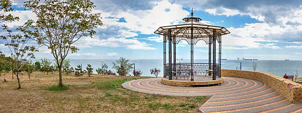 Seaside park in the city of Yuzhne, Ukraine