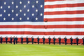 Memorial Day festivities before Red Sox game