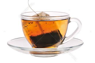 Cup of tea with tea bag