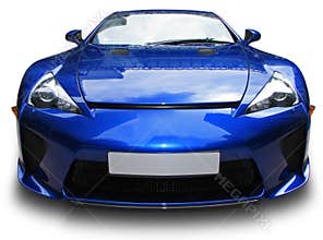 Blue sport car