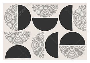 Trendy abstract aesthetic creative minimalist artistic hand drawn composition