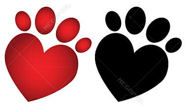 Love paw print