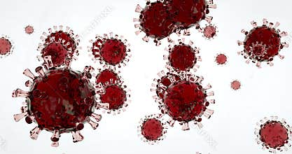 Transparent covid19 moving made in CG