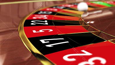 Casino Roulette wheel - Lucky number 24 black twenty-four black