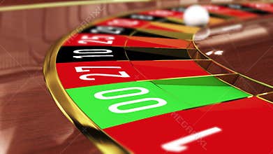 Casino Roulette wheel - Lucky number 8 black eight black