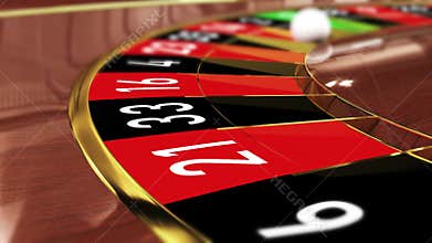 Casino Roulette wheel - Lucky number 14 red fourteen red