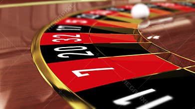 Casino Roulette wheel - Lucky number 34 red thirty-four red