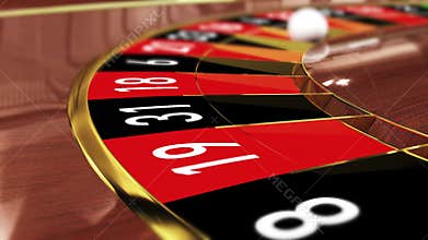 Casino Roulette wheel - Lucky number 16 red sixteen red