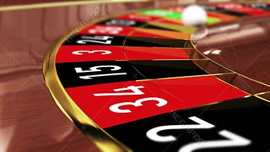 Casino Roulette wheel - Lucky number 1 red one red
