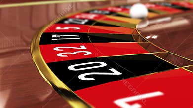 Casino Roulette wheel - Lucky number 15 black fifteen black