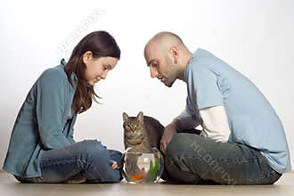 Couple with their Pets