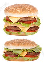 Double cheeseburger fast food