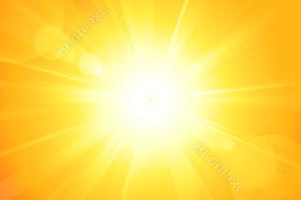 Bright sun with lens flare