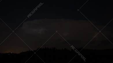 Thunderstorm with lightning time lapse