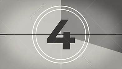 Countdown movie from 9 to 0 number.