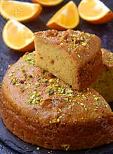 Orange citrus cake -eggless and wholemeal