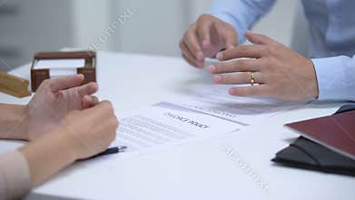 Ex spouses signing divorce policy, removing rings to get rid memories, relations