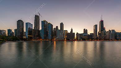 Chicago, Illinois, USA Lake Skyline