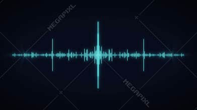 Audio spectrum sound wave effect. Digital equalizer.