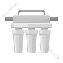 Water Filter System Of Modern Reverse Osmosis Vector Illustration