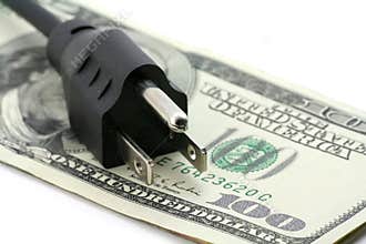 Concept of expensive energy bill