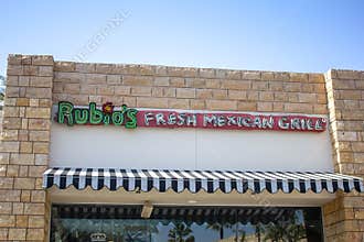 Rubio`s restaurant sign