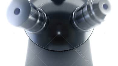 Laboratory microscope taking macro shots for microbiology and chemistry industry