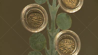 Coins in artifact mount