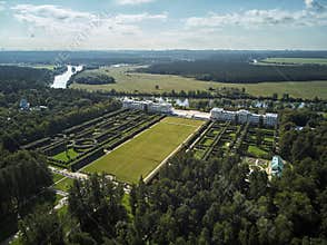 Arkhangelskoye is a historical estate in Krasnogorsky District, Moscow Oblast, and Russia. Aerial drone view