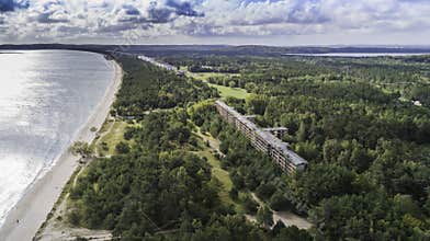 A giant apartment block in Prora