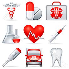 Medical icons.