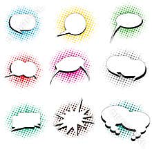 Pop art speech bubbles