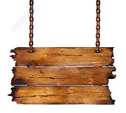 Wooden sign