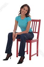Woman sitting on chair